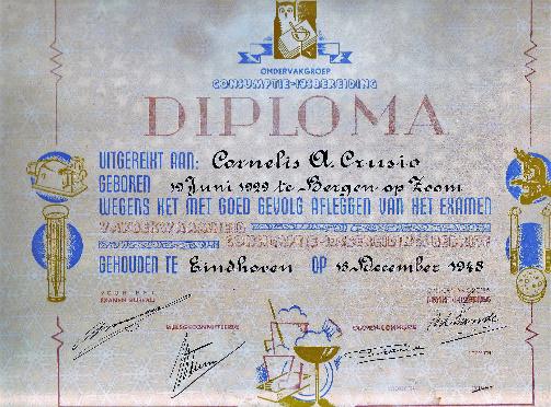 vakdiploma van Cees Crusio